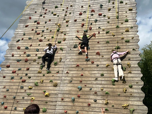 Year 6 residential - climbing wall