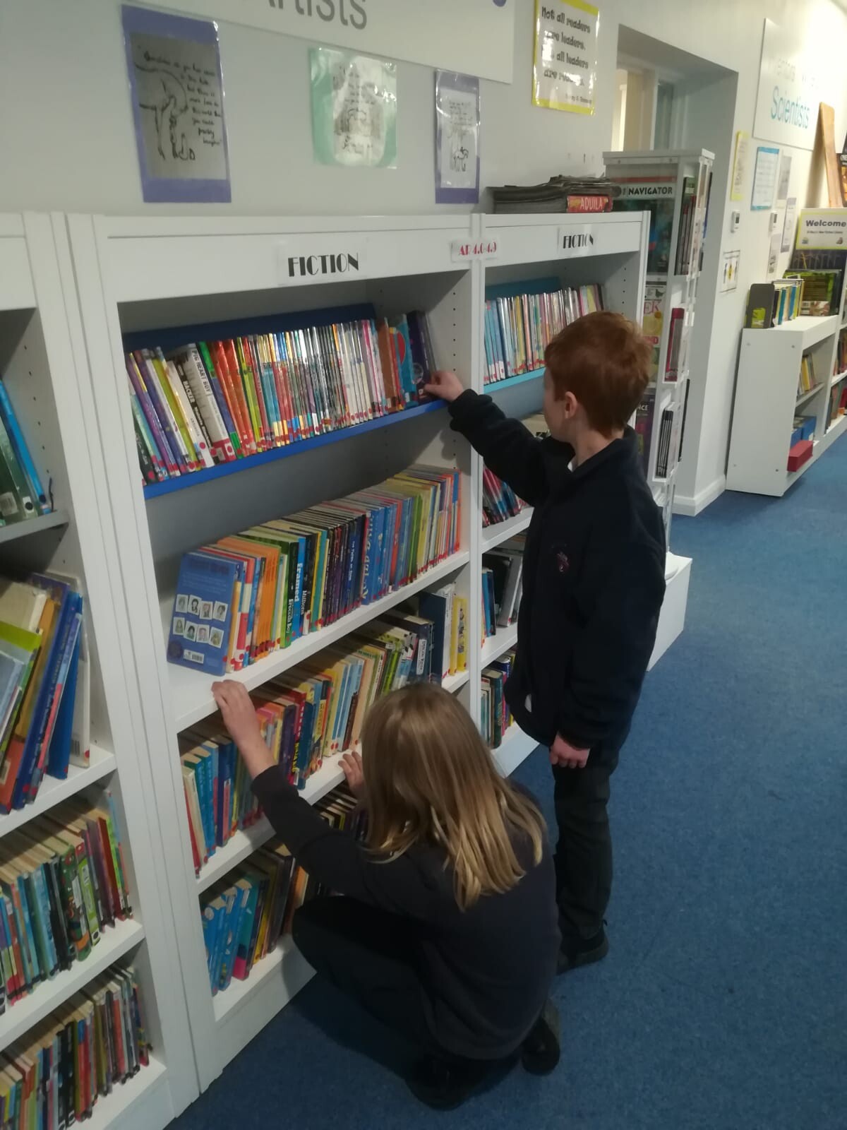Use of the library - we employ a Librarian to help the children