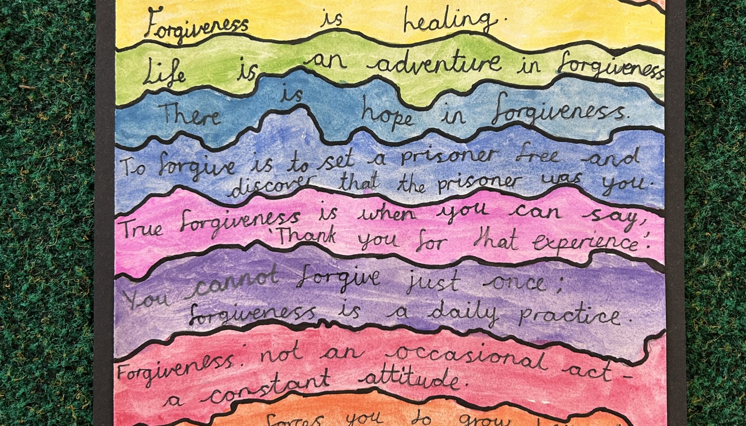 Forgiveness - reflecting on our values