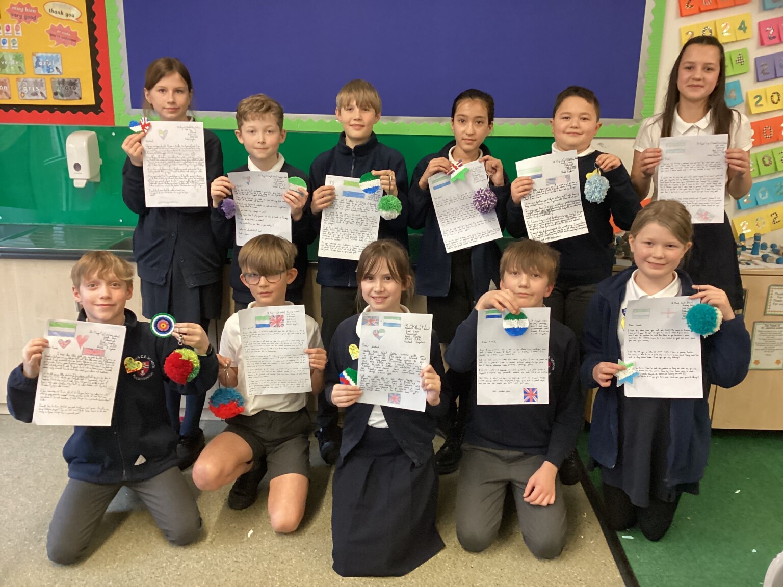 Using our writing skills to write to our partner school in Kenema, Sierra Leone - sense of purpose