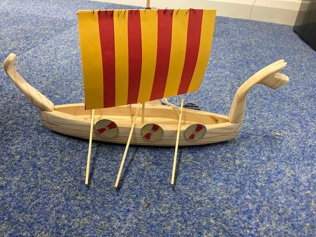 Creative projects making Viking longboats - attention to detail to aid learning