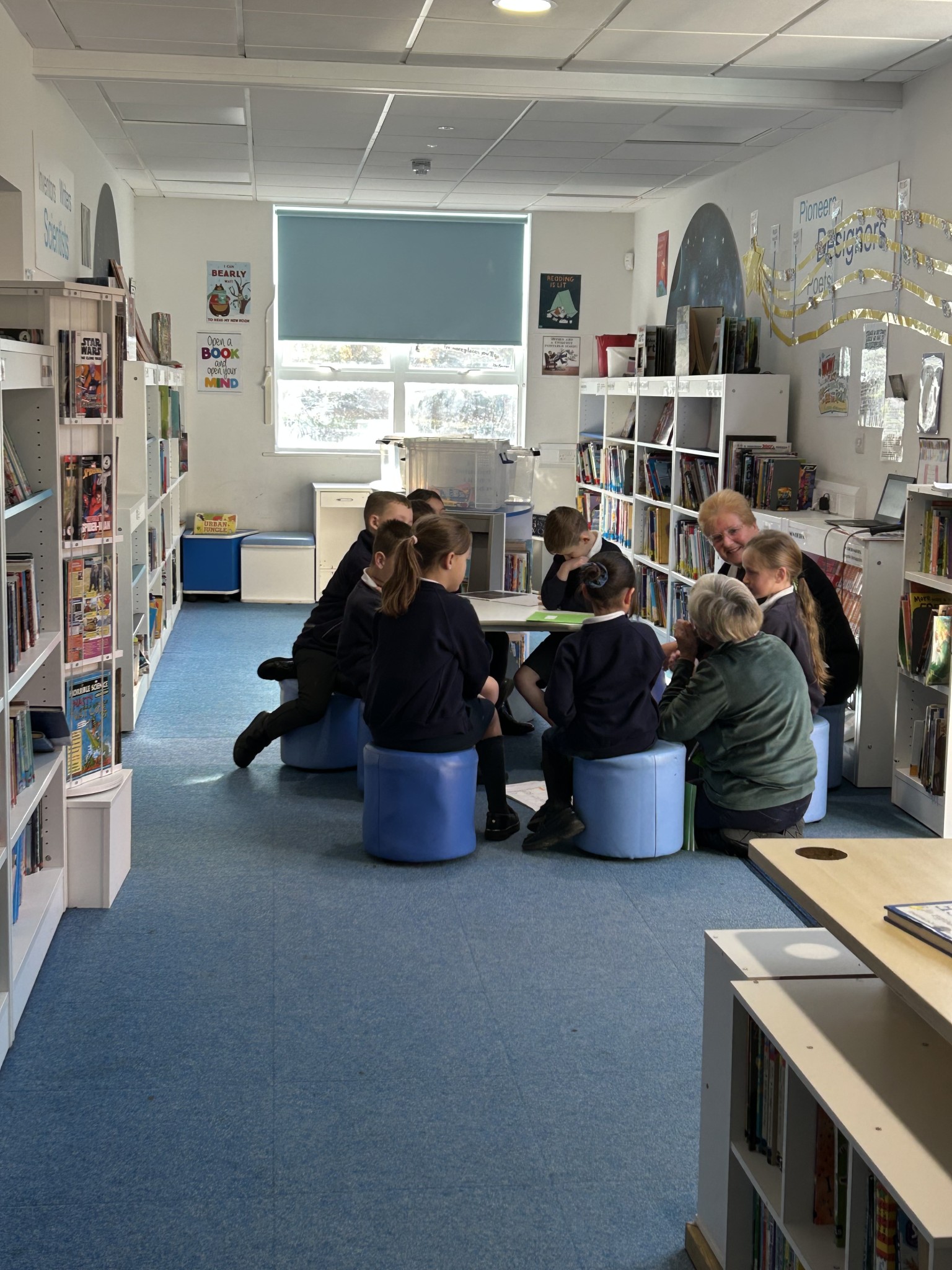 Governors collecting pupil voice in school