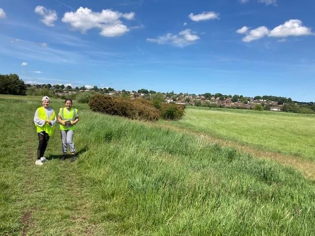 The view of Pulborough and picking out landmarks on our map.