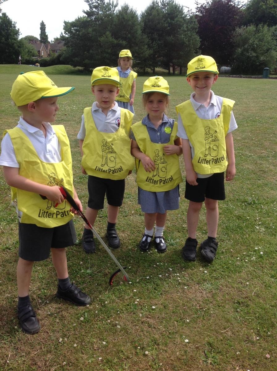 Litter picking - we love looking after our school