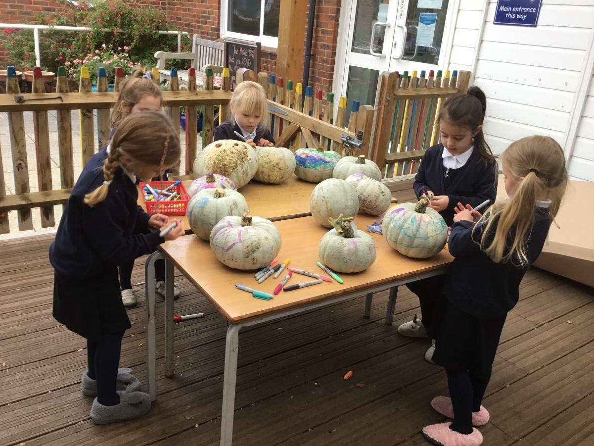 Using the things that we grow - putting in nails is hard work!