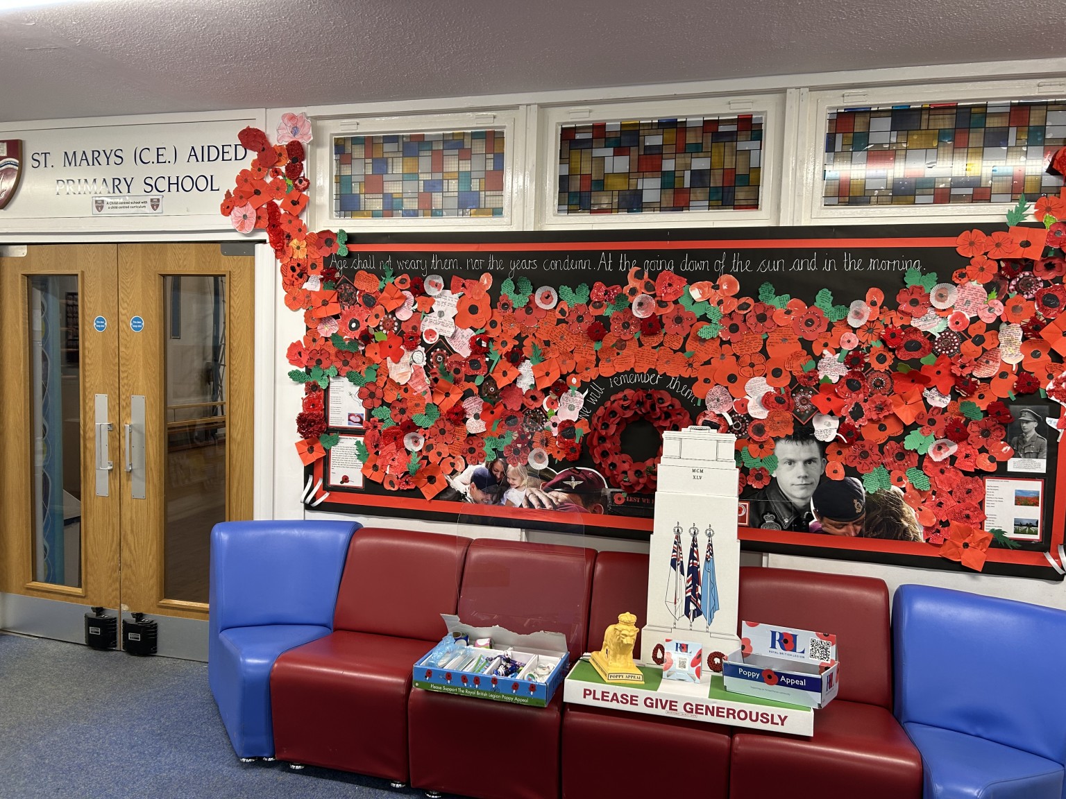 Remembrance display - outcome of worship