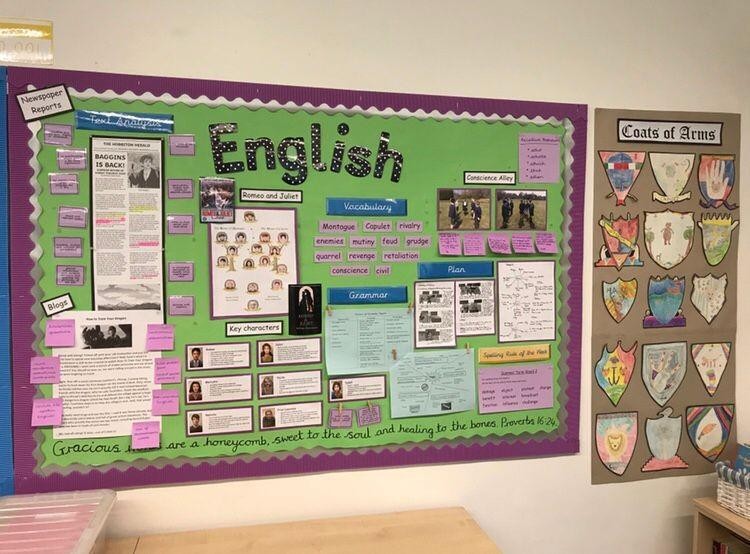 English working wall example