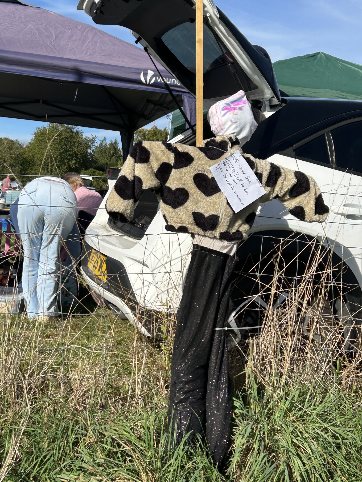 Our scarecrows at the Harvest Fayre