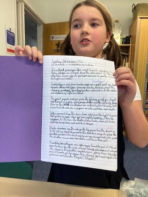 Charlotte's writing was so creative and she sets a very high standard for Year 3