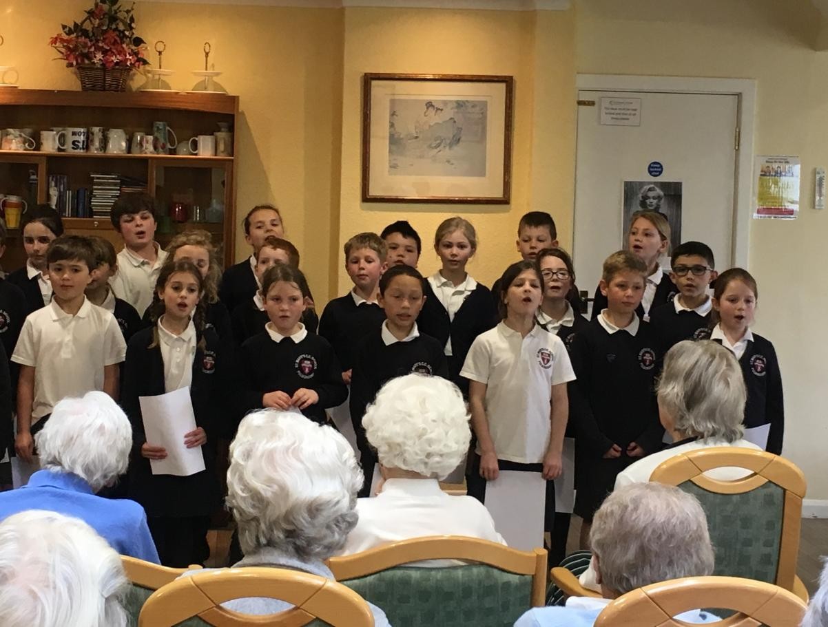 Singing at The Anchorage for the older residents