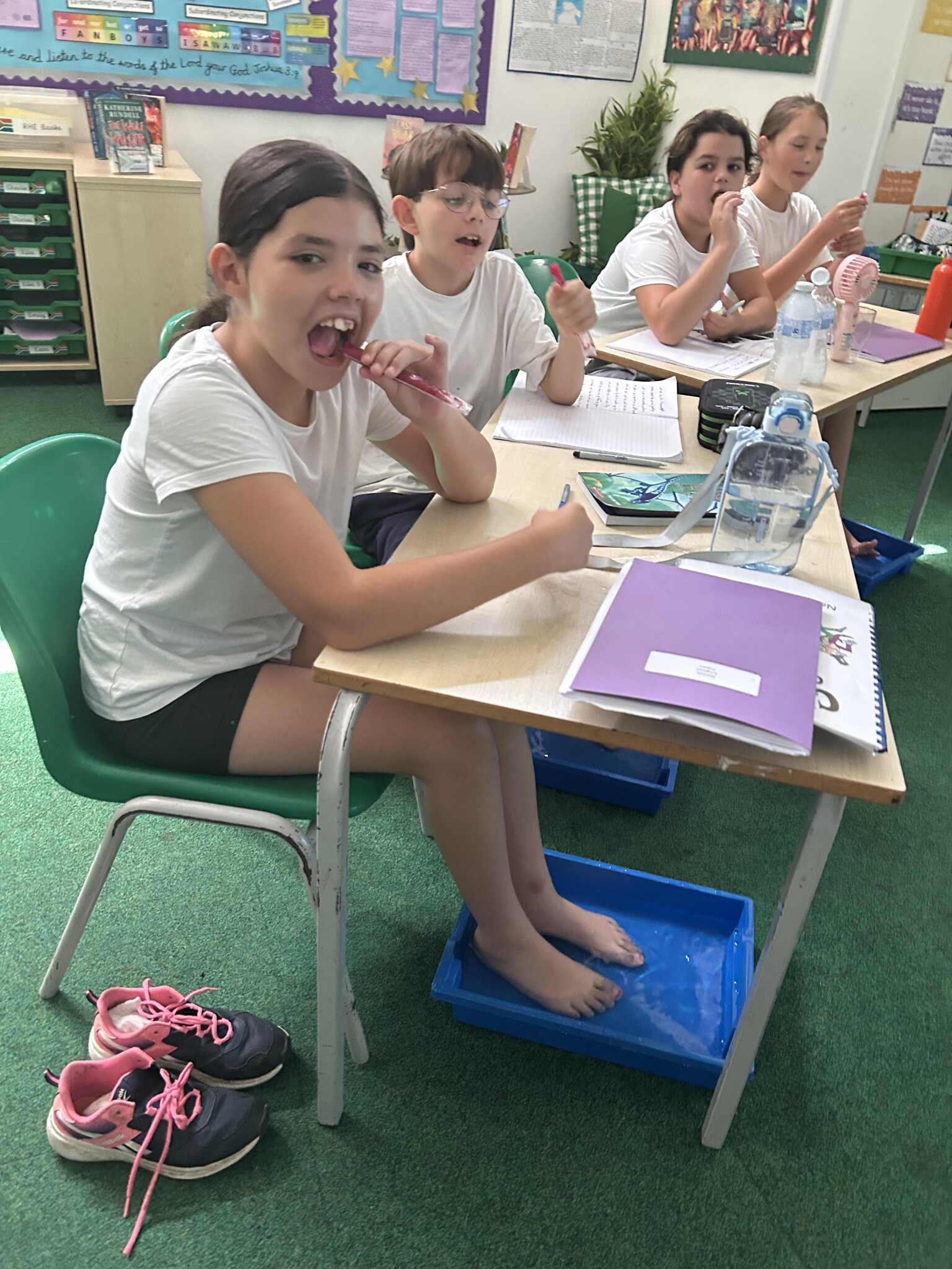 Keeping cool in school...