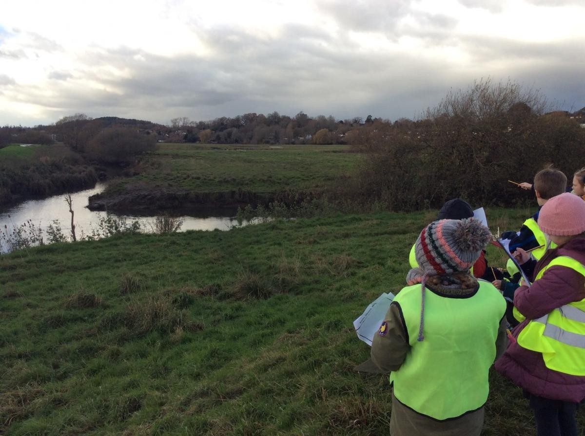 We observed the tide on the River Arun and the landscape around the river whilst talking about the source.