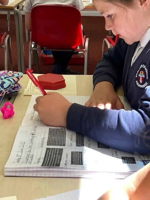 Sound buttons support our writing and the process and allow the children to practise sentence construction