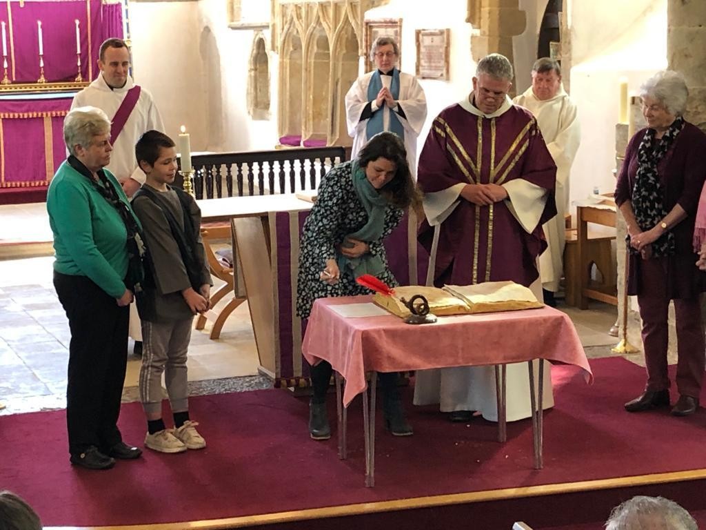Signing the Church-School Covenant...