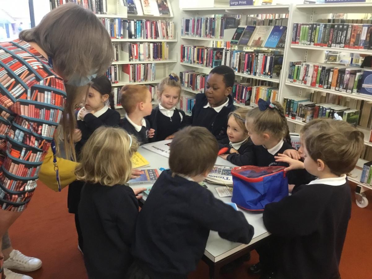 Visiting Pulborough Library and talking about books