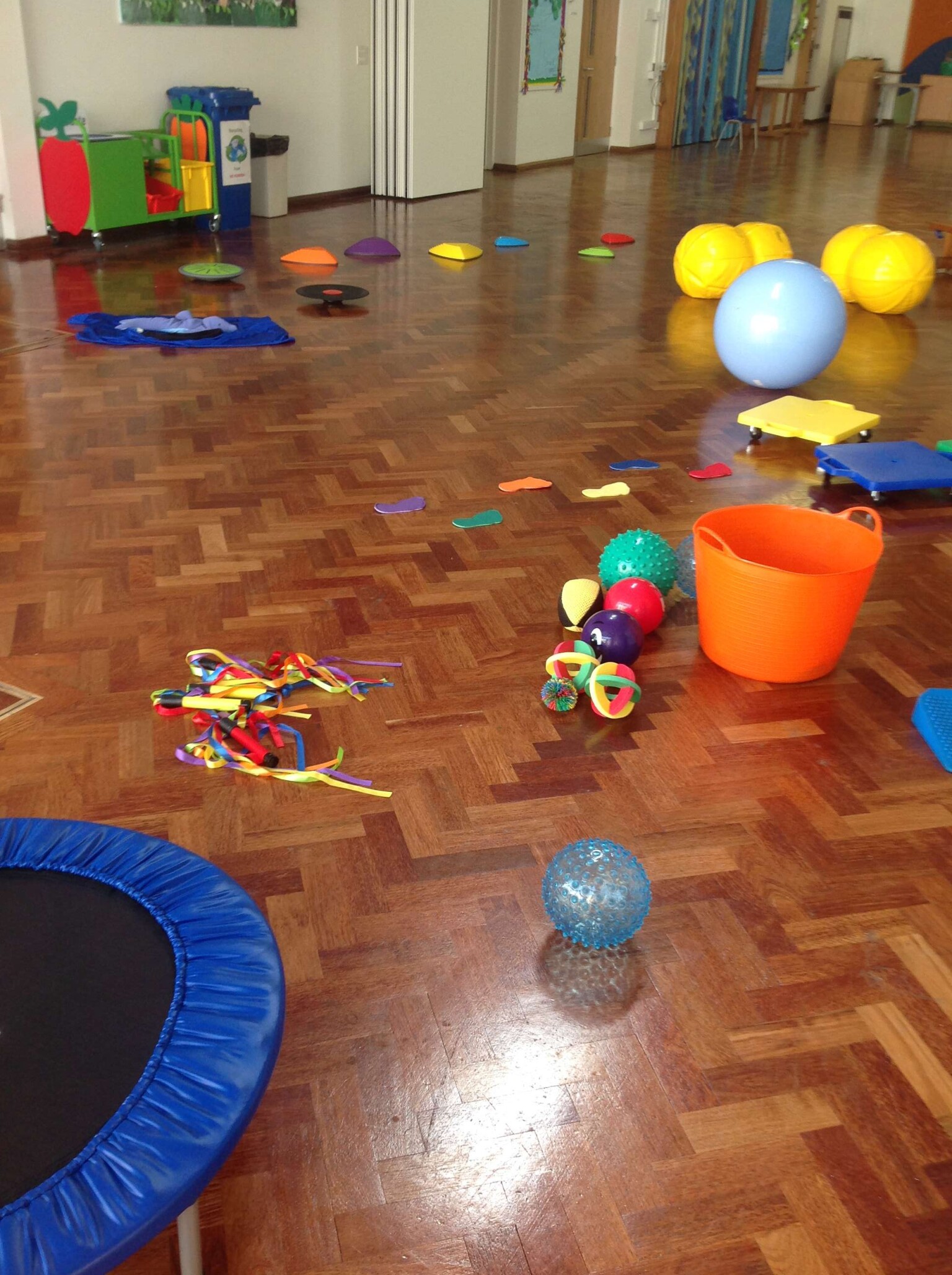 Sensory circuits, trampetes and calming corners