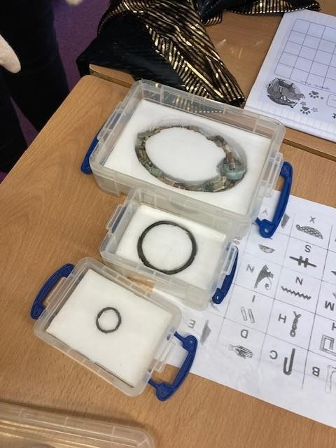 Horsham Museum came to visit and showed the children a variety of artefacts