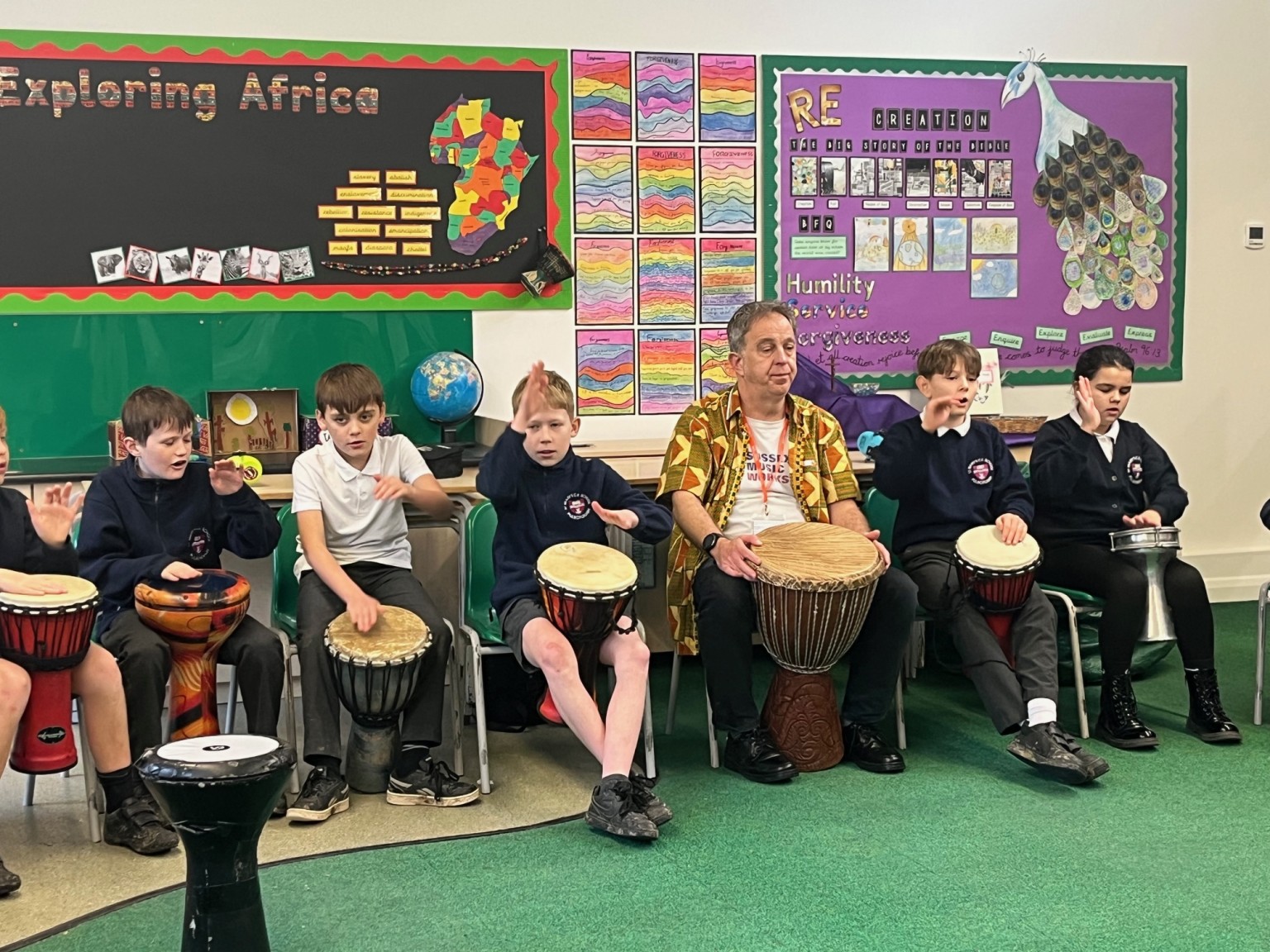 African drumming...