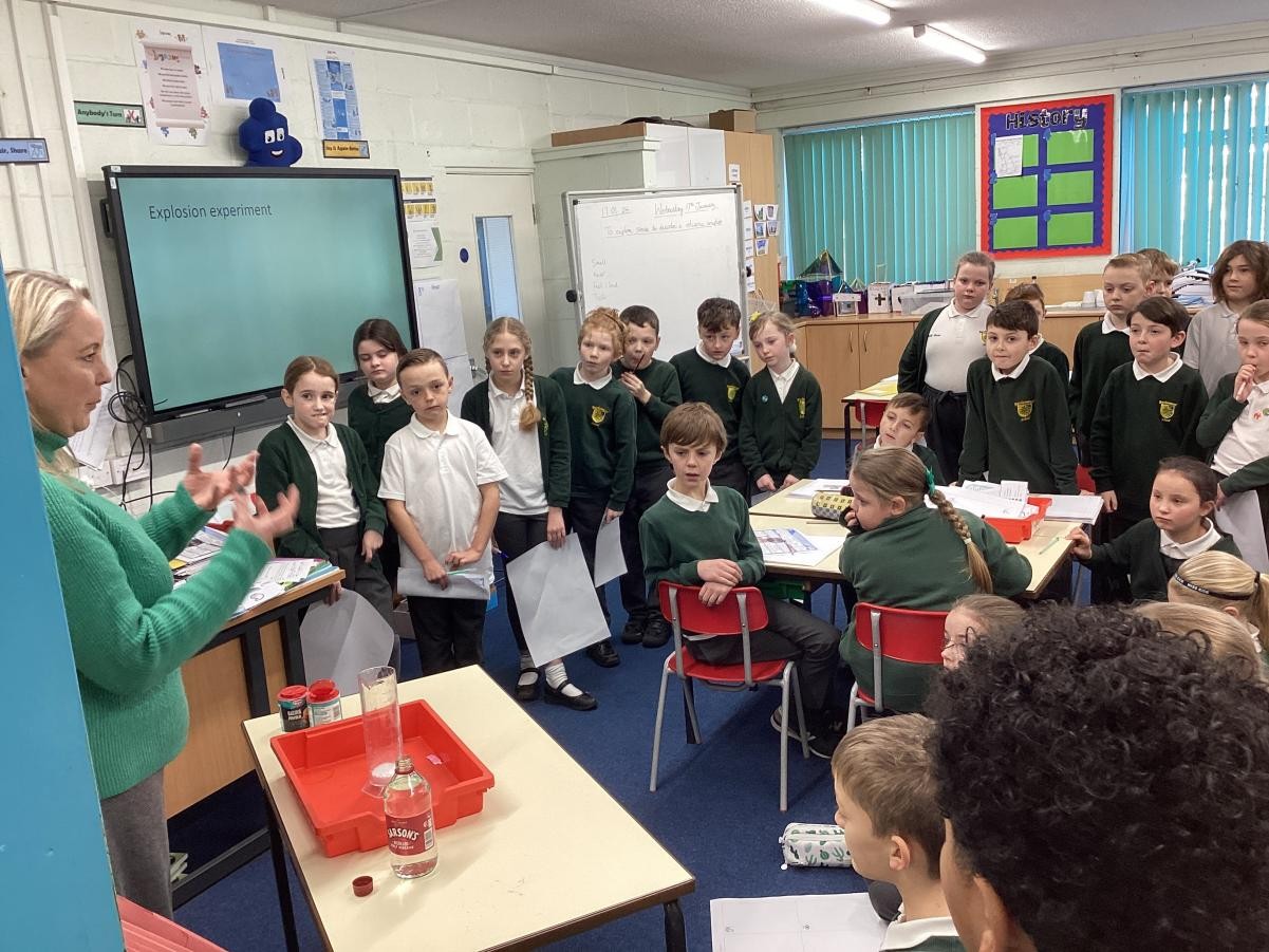 Year 4 English- volcano explosion/exploring senses lesson