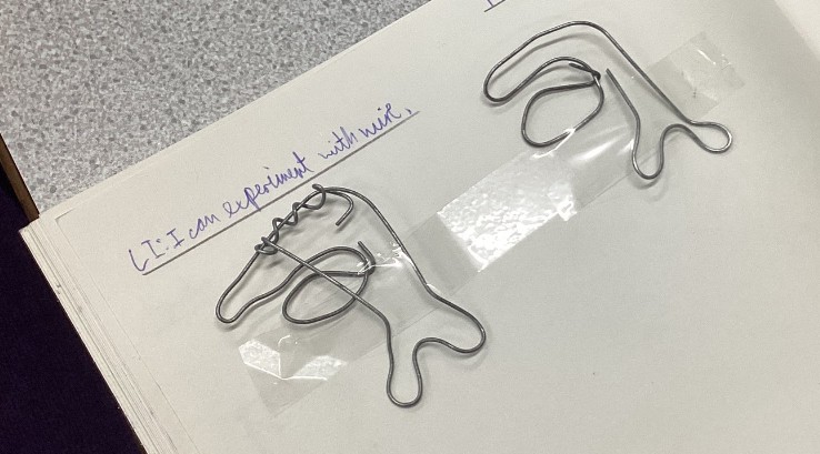 Year 6 wire sculpture unit
