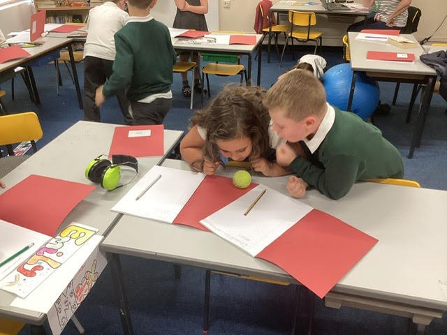 Investigatating the effects of force and motion by bouncing tennis balls.