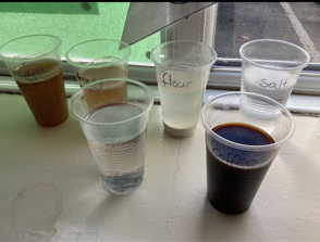 n science, Y5 investigated soluble and insoluble materials. Which of these materials did not create a solution?