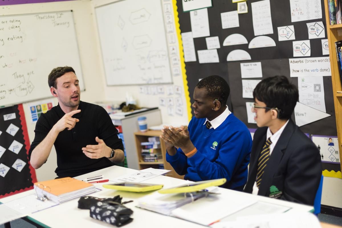 Boys in lesson