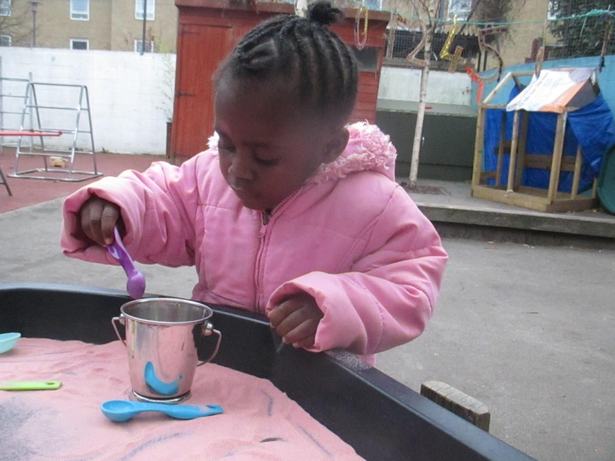 child playing outdoors