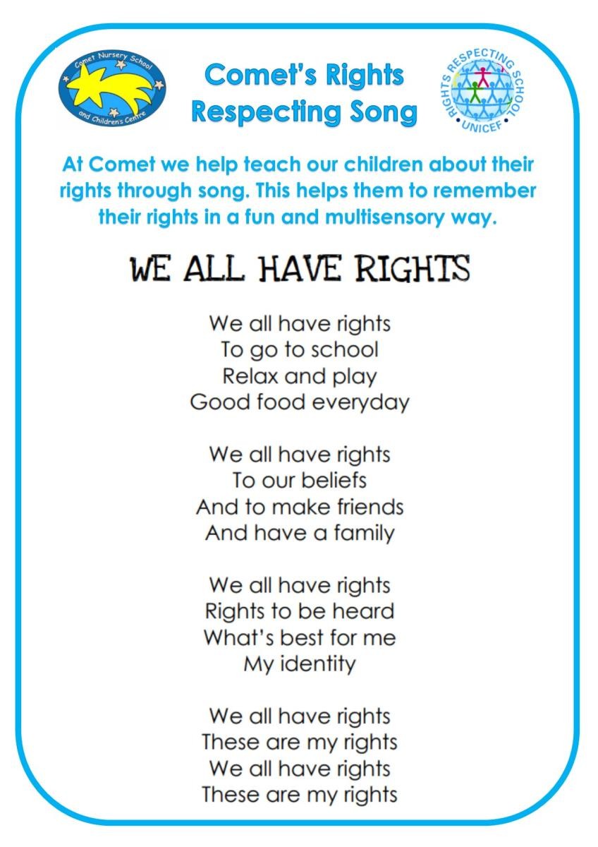 We teach children about their rights through song to empower them.