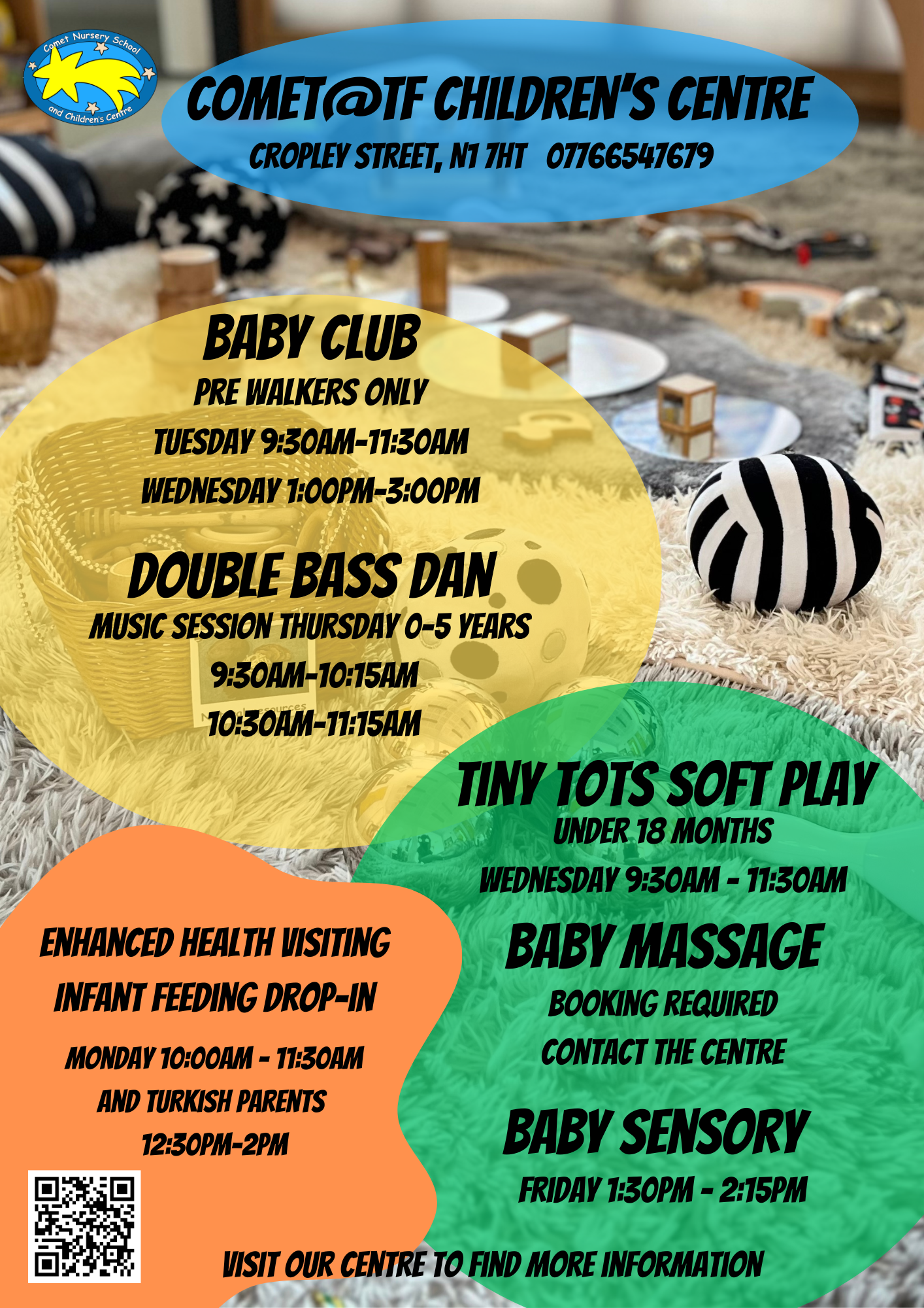 Sessions for children 18 months and under