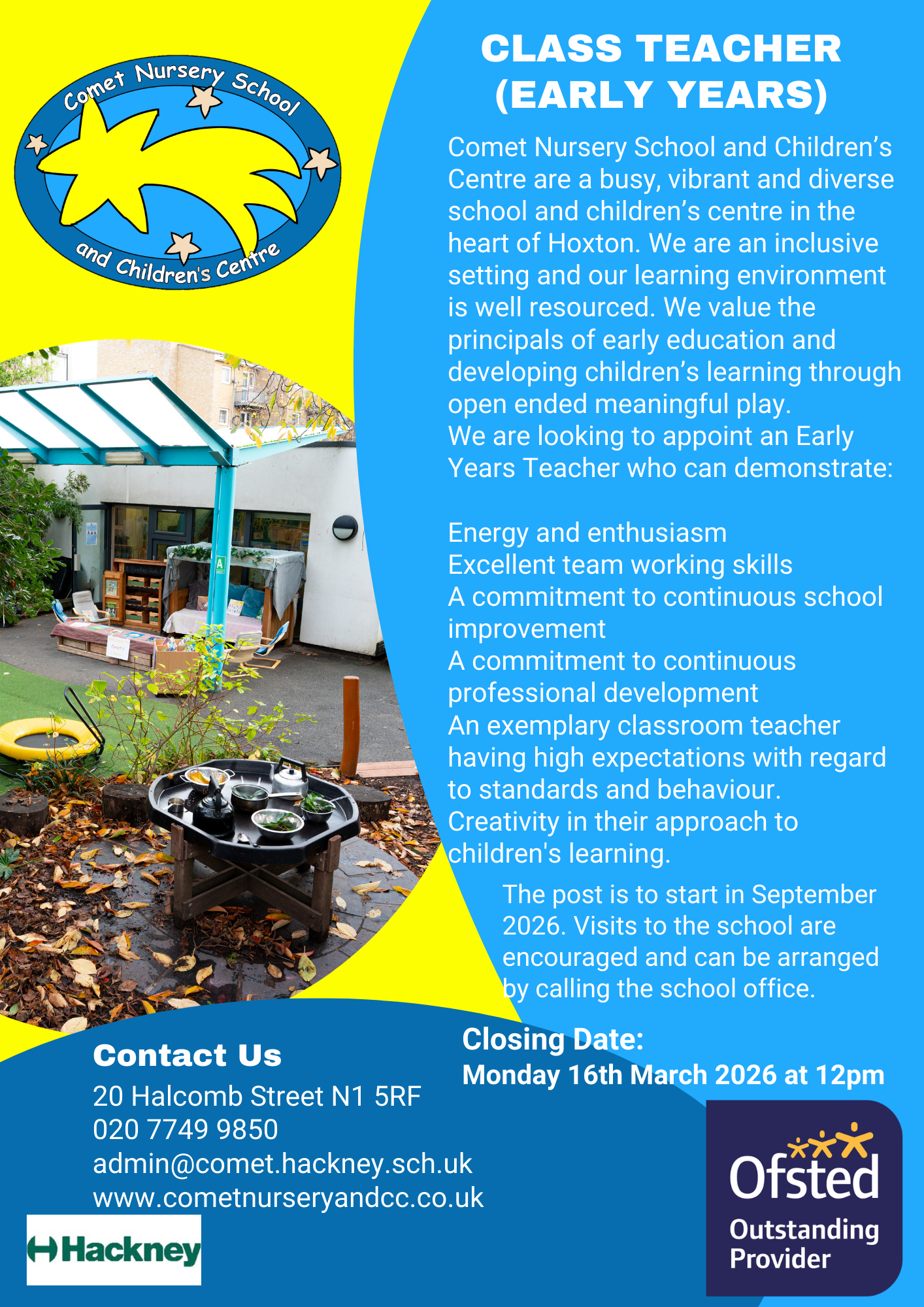 Class Teacher (Early Years) Vacancy