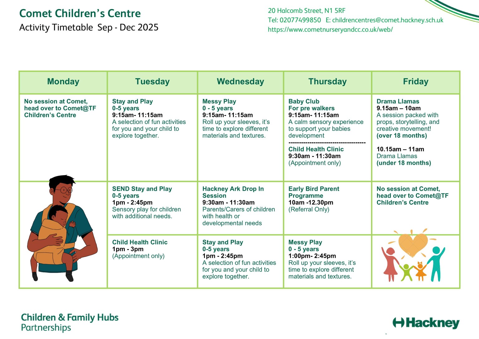 Timetable Sept - Dec 2025