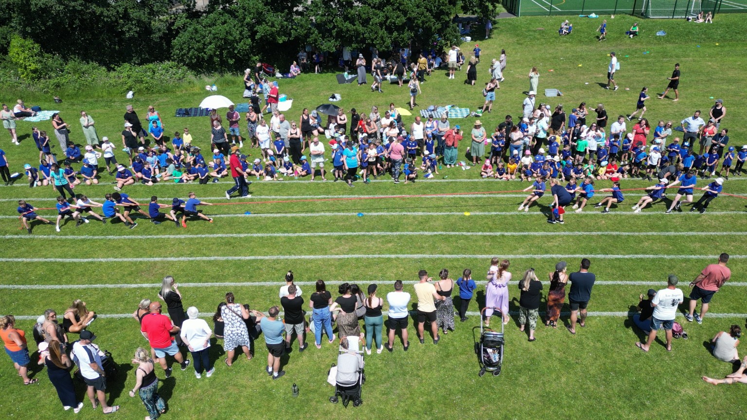 Sports day tug of war