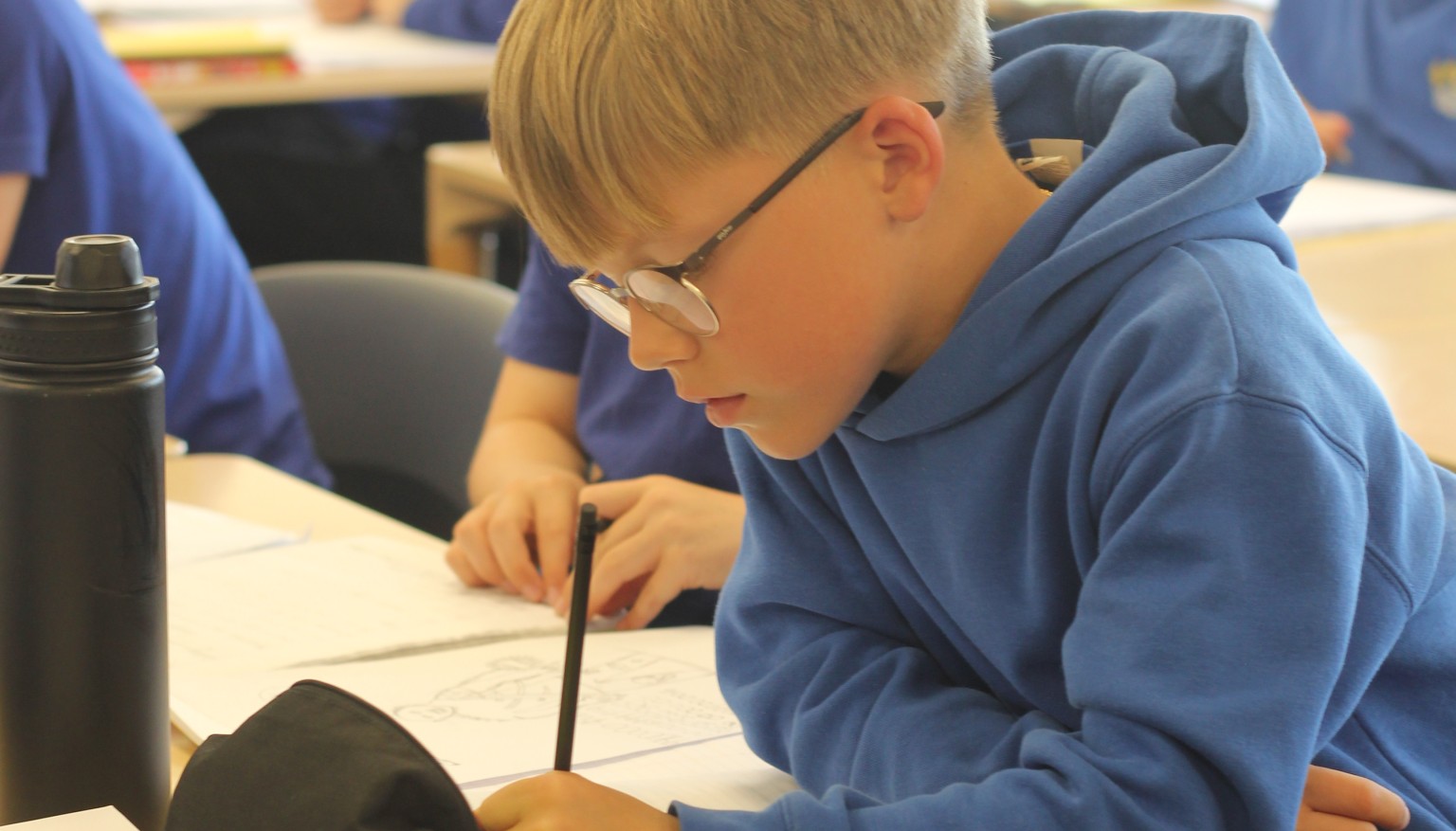 Children write in a range of styles, applying the tools and techniques that they have learnt.