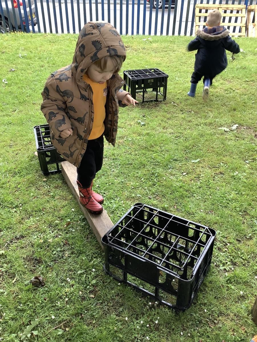 Balancing on the assault course we have made