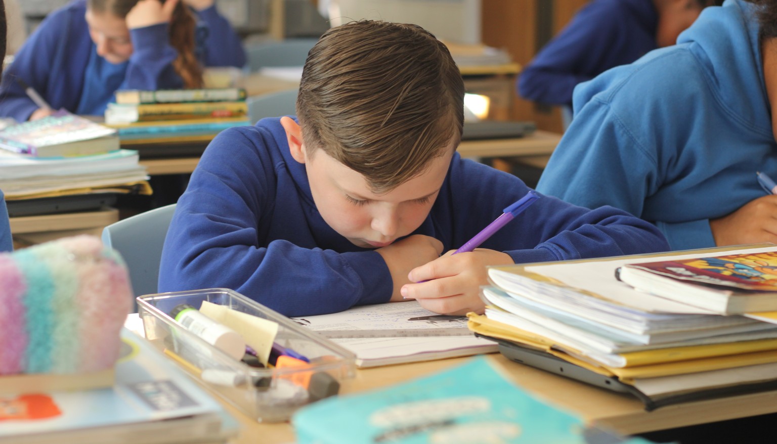 Children write in a range of styles, applying the tools and techniques that they have learnt.