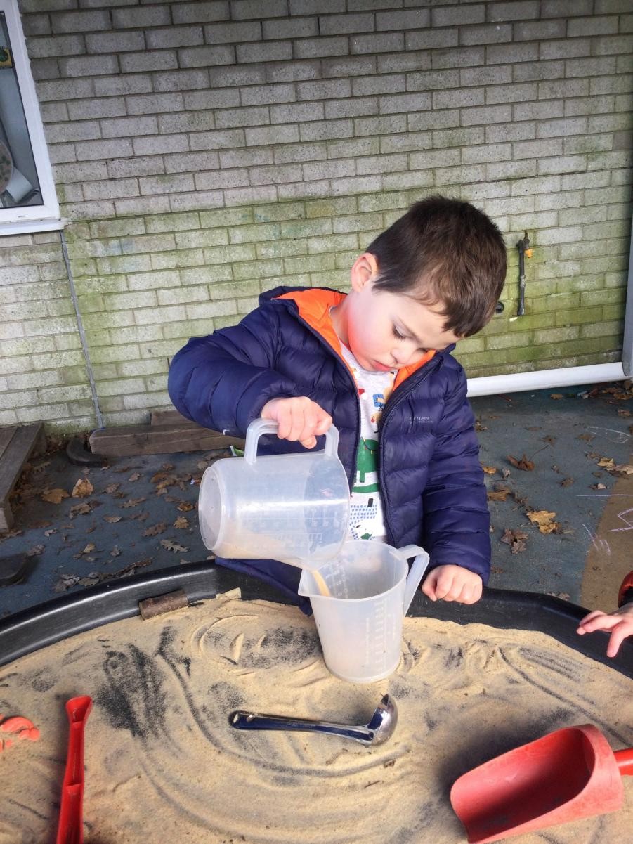 Pouring carefully