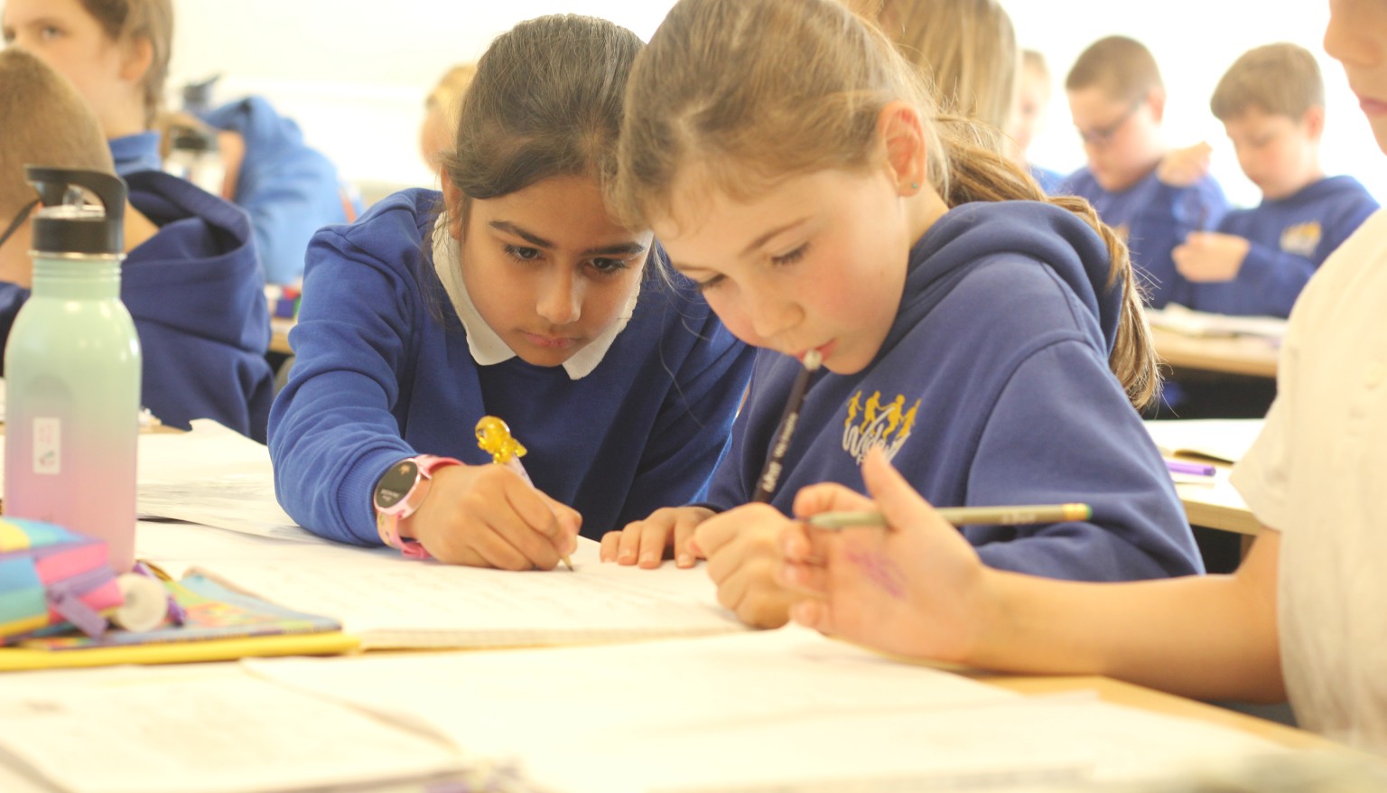 Children write in a range of styles, applying the tools and techniques that they have learnt.