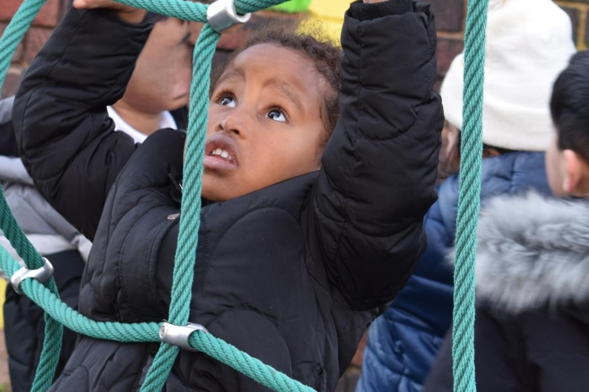 child climbing 