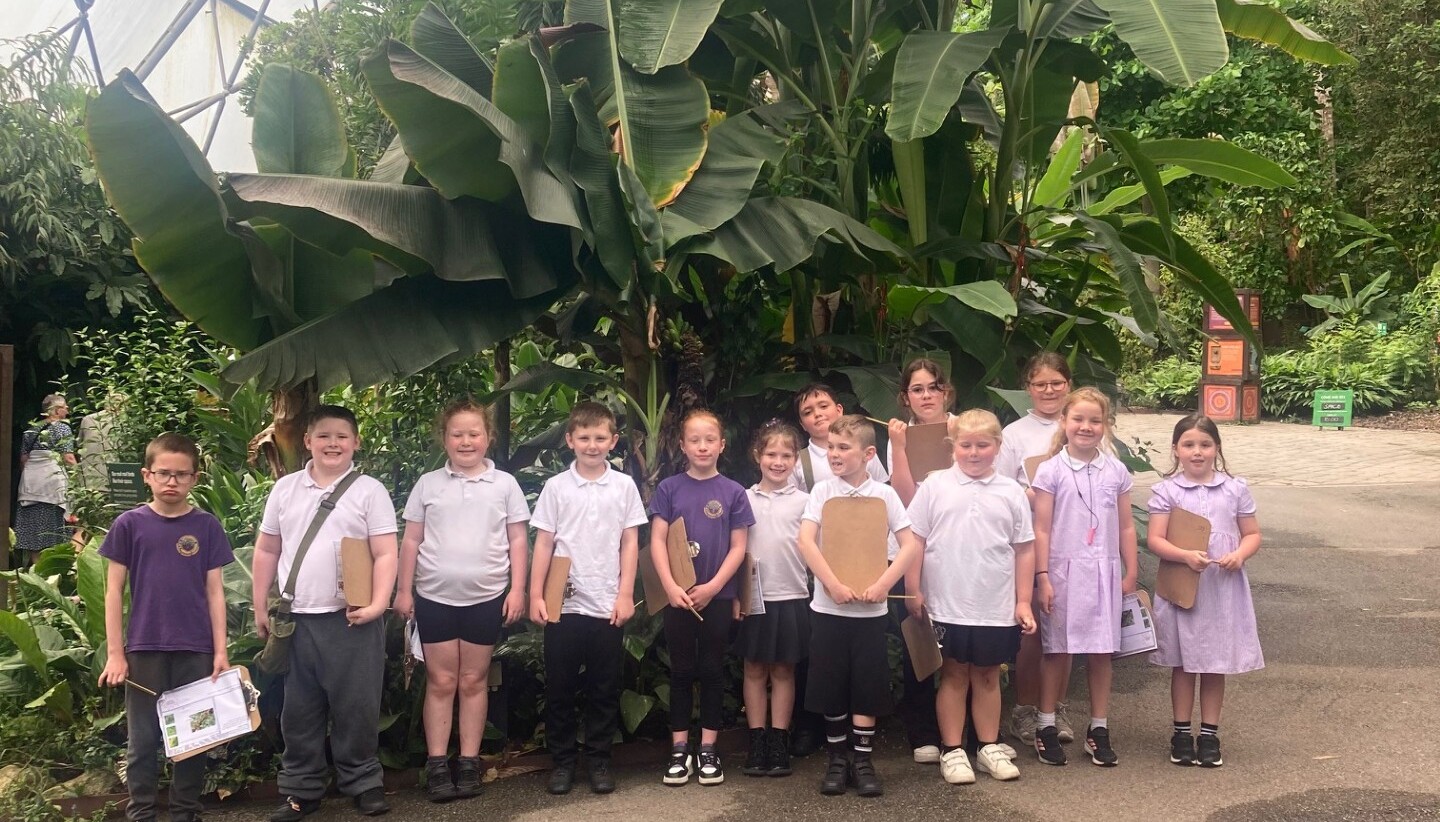 Our KS2 children enjoying the Eden Project. 