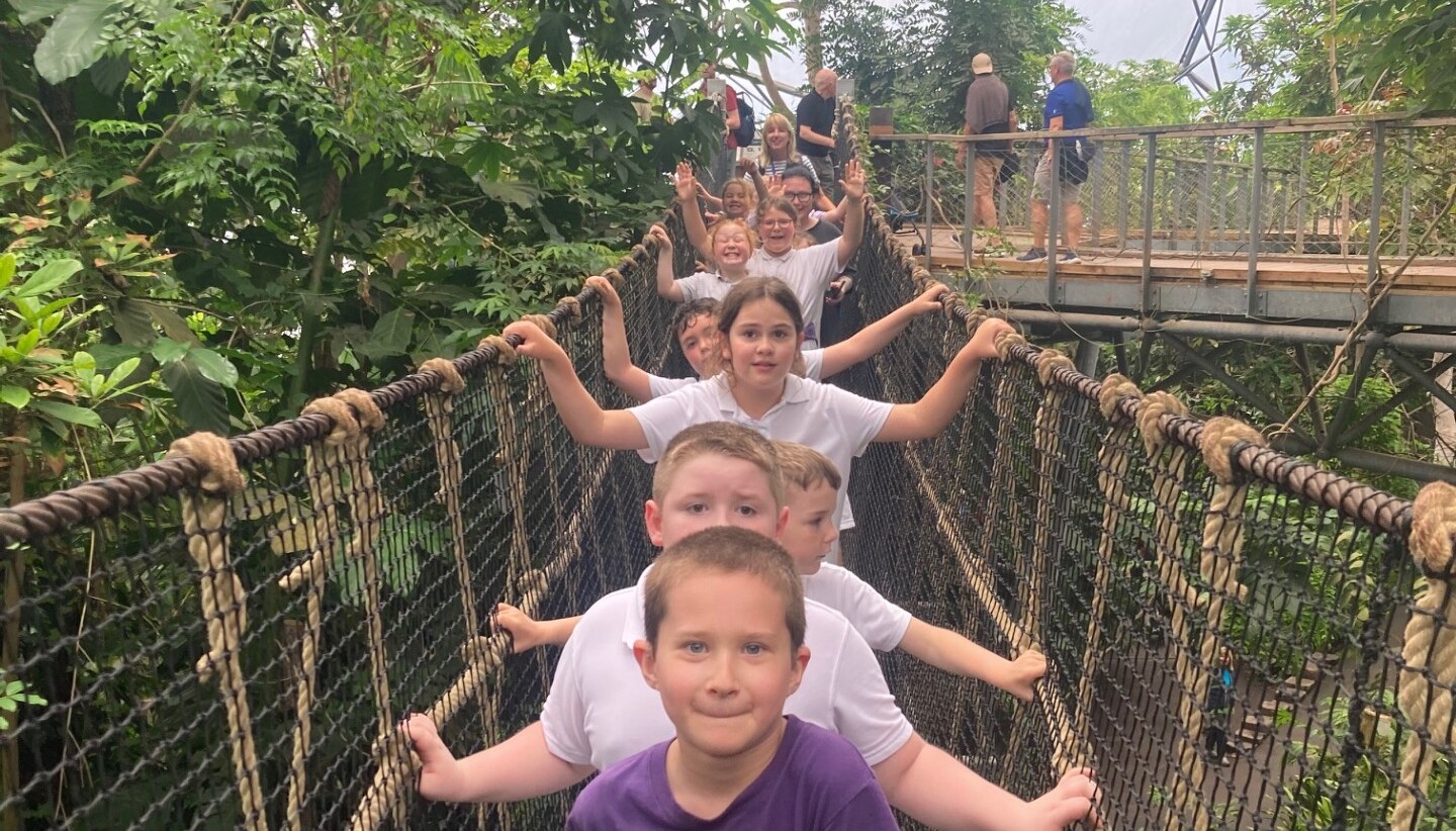 Our KS2 children enjoying the Eden Project. 
