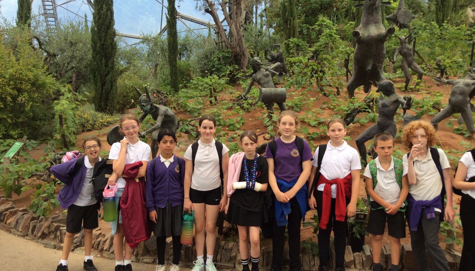 Our KS2 children enjoying the Eden Project. 