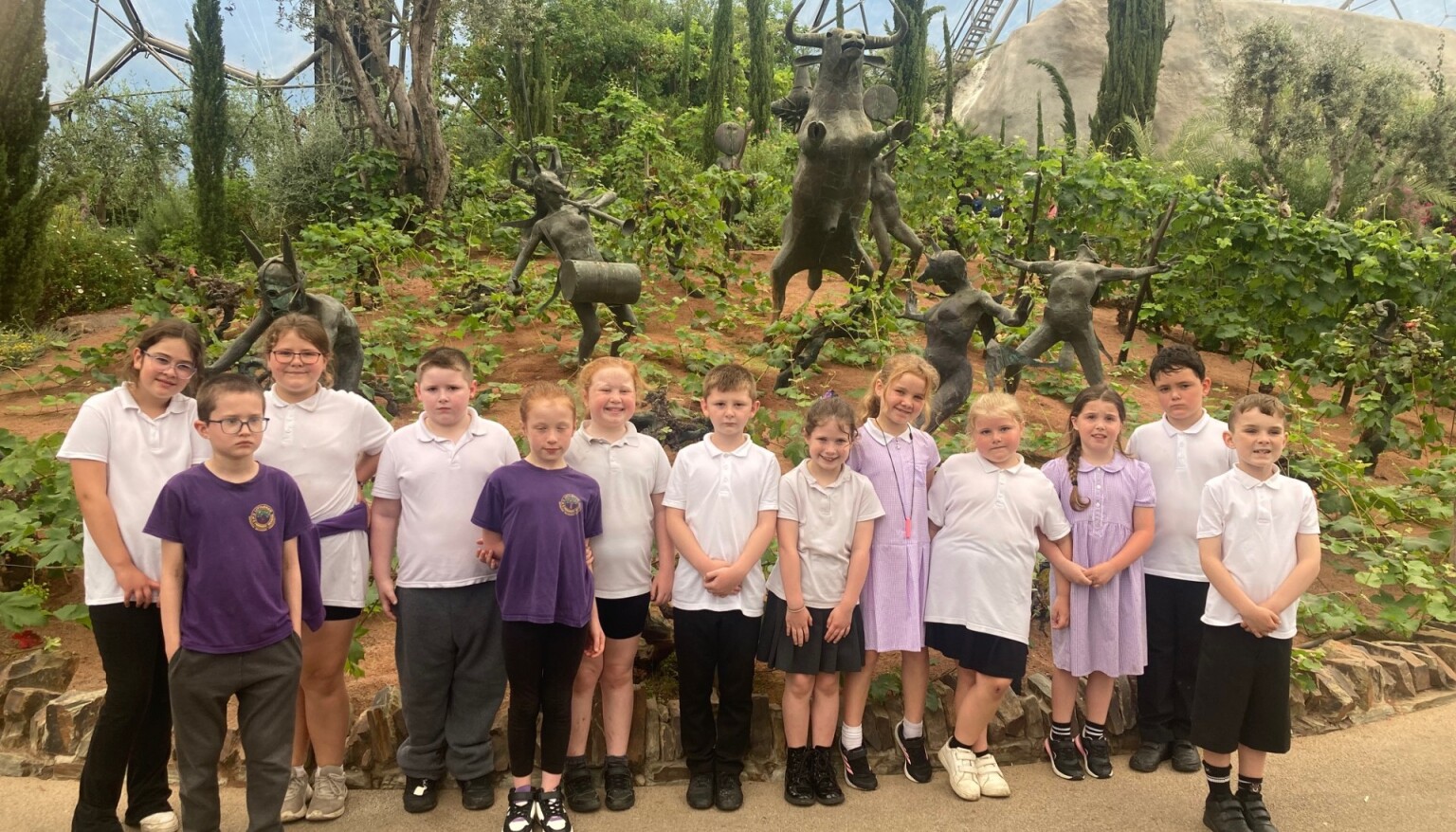 Our KS2 children enjoying the Eden Project. 