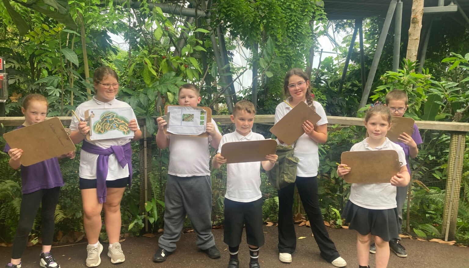 Our KS2 children enjoying the Eden Project. 