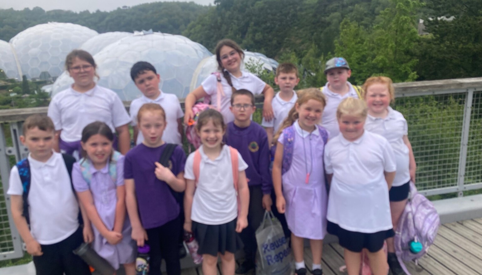 Our KS2 children enjoying the Eden Project. 