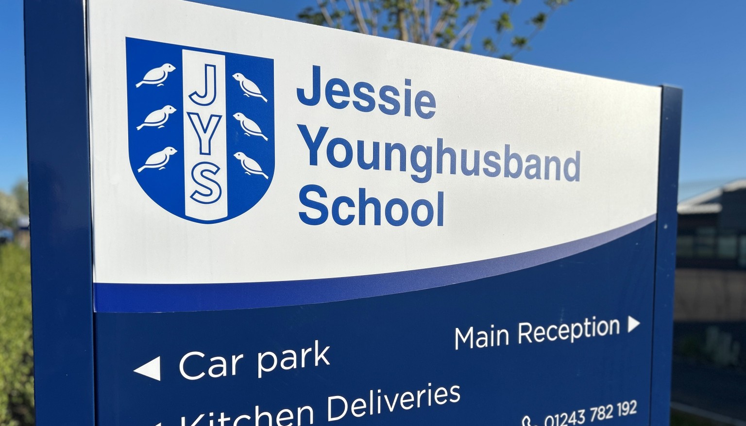 New signage at the new site