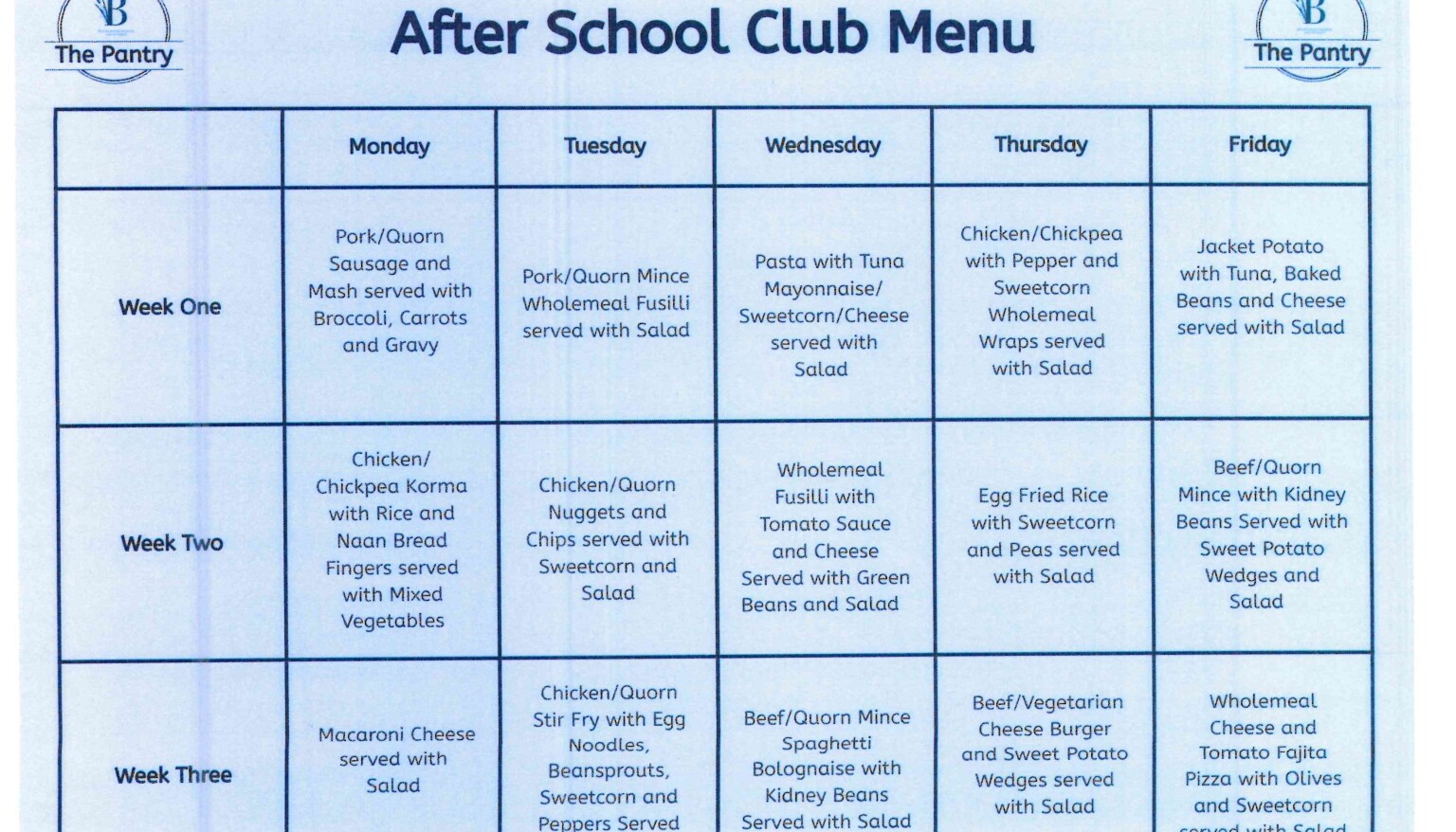 New ASC Menu 2026
