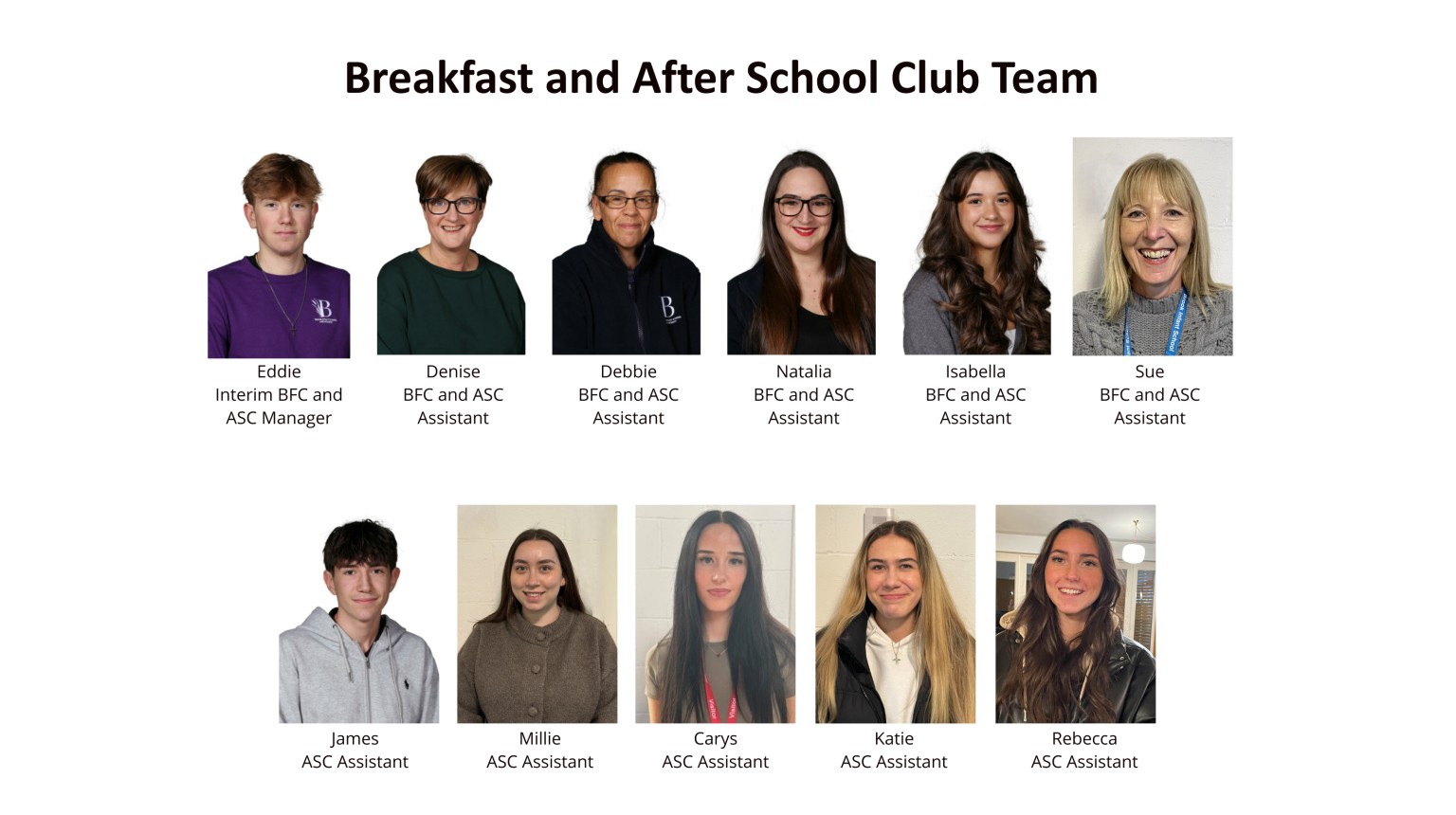 Breakfast and After School Club Team