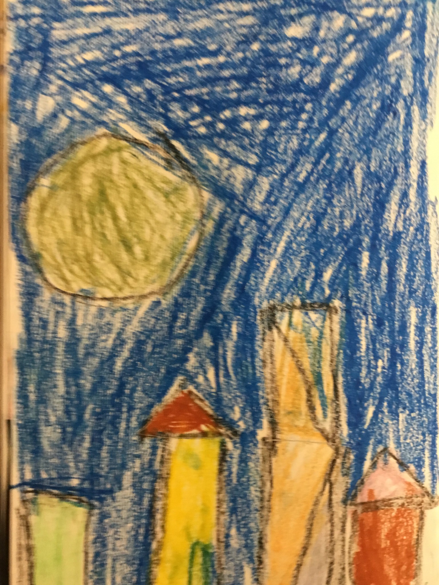 Paul Klee inspired cityscape