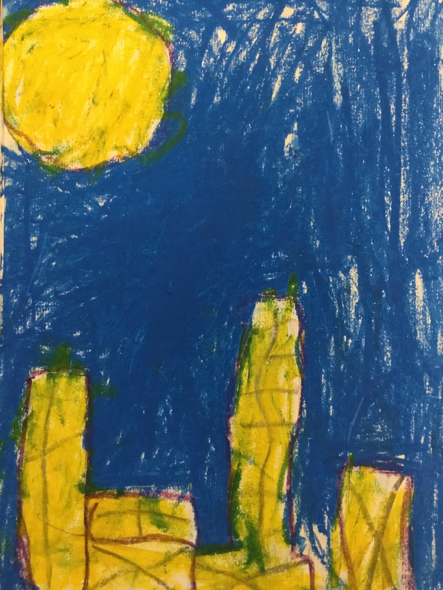 Paul Klee inspired cityscape